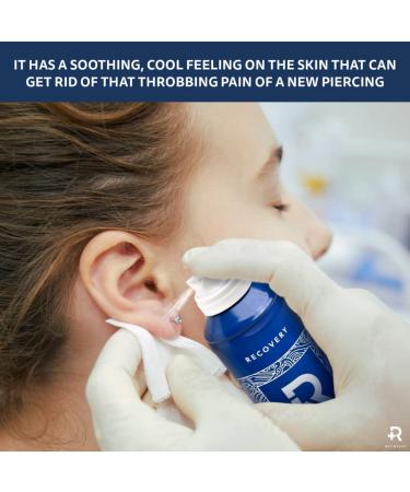 Recovery Piercing Aftercare Purified Saline Spray - All Natural Cleaner (6 oz Can) - Buy Online on GoSupps.com
