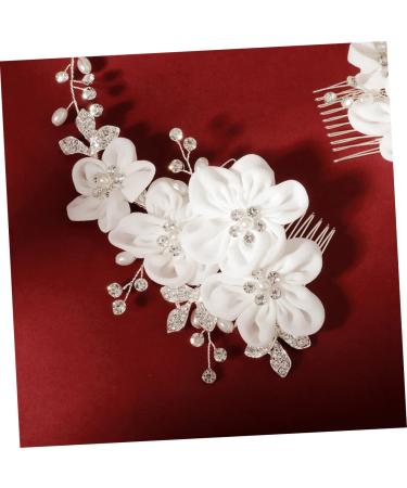 minkissy Chiffon Flower Comb Flower Hair Accessories Bridal Headpiece Bridal Headdress Bridal Comb Bridal Hair Accessories Wedding Hair Comb Mori Department Veil Bride - Buy Online on GoSupps.com