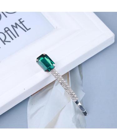 Inilbran Vintage Emerald Crystal Wedding Hair Pin Clip Vintage Crystal Hairpin Barrette Green Gem Hairclips Pins Bling Cz Hair Pins Hairclip Decorative Bobby Pins Emerald Crystal Wedding Headpieces - Buy Online on GoSupps.com