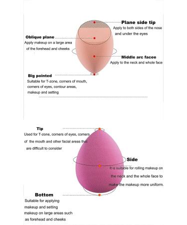 4 pieces Professional Makeup Sponges Set - Blender for Foundation Touch Ups Latex-Free Dry and Wet use - Buy Online on GoSupps.com