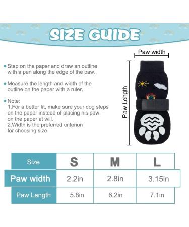 PUPTECK Double-Sided Anti-Slip Dog Socks 3 Pairs - Medium - Pack of 6 - Black(Rainbow) - Buy Online on GoSupps.com