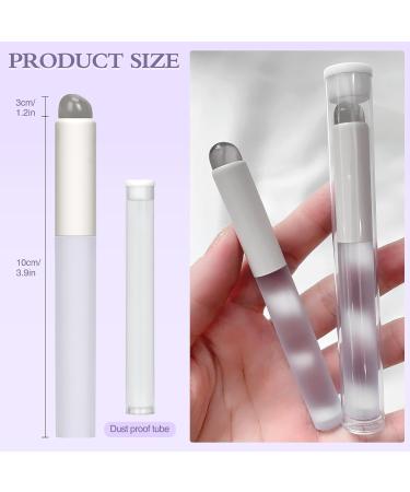 Arqumi 2PCS Lip Brush Set - Silicone Lipstick Applicators Round Head Lip Smudge Brushes Makeup Brush with Dust Storage Tube | Perfect for Lip Gloss & Makeup - Buy Online on GoSupps.com