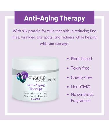Organic Excellence Organic Moisturizer Face Cream - All Natural Non-Toxic Hydrating Cream with Silk Protein for Nourishing & Collagen Production - 2 oz Ships Internationally - Buy Online on GoSupps.com