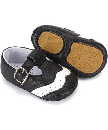 LACOFIA Baby T-Bar Sneakers | Anti-Slip First Walking Shoes | 6-12 Months | Black - Buy Online on GoSupps.com