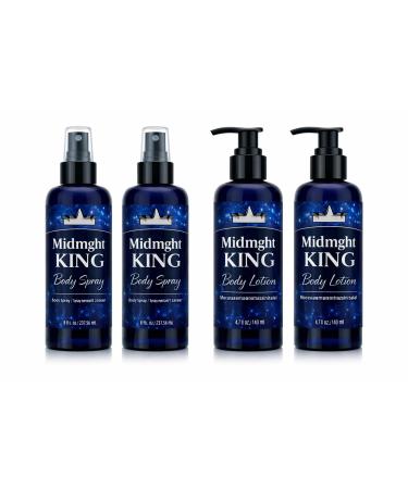 Midnight King Men's Body Scrub with Brown Sugar and Coffee Cedarwood Sandalwood Bergamot Scent Exfoliating Scrub for Smooth Skin