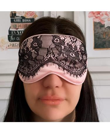 Elegant Silk & Satin Sleep Masks for Women | Adjustable Lace Blindfolds | Perfect Mother's Day Gift in Pink - Buy Online on GoSupps.com