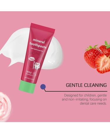 Kids Toothpaste Strawberry Flavor - Gentle Oral Care Teeth Cleaning Enamel Protection Reduces Stains for Children(2PCS) - Buy Online on GoSupps.com