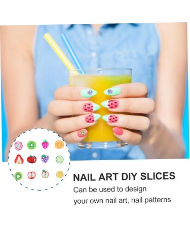 FRCOLOR 7200 Pcs 12 Fruit Sliced nail Art Accessories Diy Nail Slices 3d Nail Charms Resin Charms Hair Dryer Brush Nails Decor Fruit Pattern Nail Art Scrapbook Manicure - Buy Online on GoSupps.com