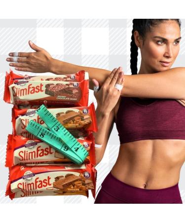 AETN Creations Slim Fast Meal Replacement Diet Snack Bars Ultimate Variety Box 24 Bars Each less than 100 Calories with the AETN waist tape measure - Buy Online on GoSupps.com