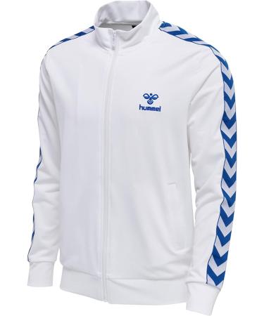 Hummel Zip Jacket Hmlnathan Multisport Men Size M - White/True Blue | Shop Internationally Now! - Buy Online on GoSupps.com