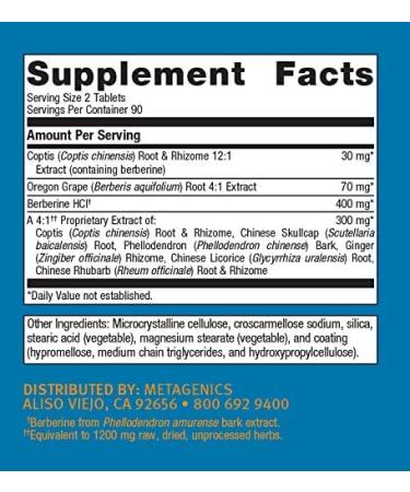 Metagenics CandiBactin-BR - Berberine Formula for Healthy Intestinal Support - 180 Count - Buy Online on GoSupps.com