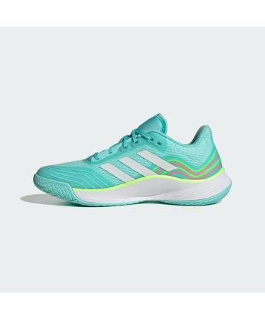 Buy adidas Women's Novaflight Volleyball Shoes - Low | Flash Aqua Ftwr White Lucid Lemon | International Shipping Available - Buy Online on GoSupps.com