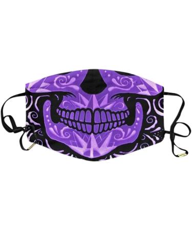 ZLUU 1PC Halloween Adults Protective Face Mask Personalized Patterns Face Cover Safe Skin Friendly Face Sheild Washable Reusable Adult's Adjustable Windproof Reusable Printed Face Halloween Cotton Mask - Buy Online on GoSupps.com