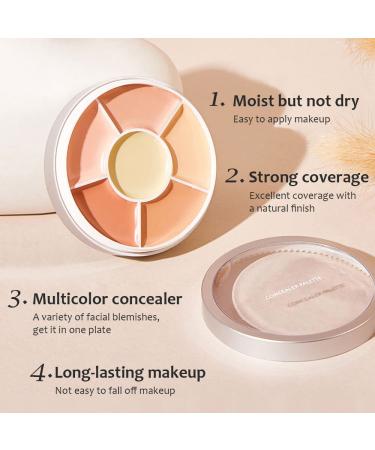 Evpct 6 Colors Corrector Cream Concealer Palette for Mature Skin, Pink under Eye Concealer Kit for Dark Circles and Puffiness - 0.32 Ounce (Pack of 1) - Buy Online on GoSupps.com