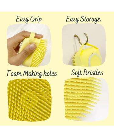 Jacobs Silicone Dog & Cat Bath Brush Scrubber - Shampoo Dispensing, Massage & Deshedding Tool for Sensitive Skin - Grooming Comb for Short & Long Haired Pets - Buy Online on GoSupps.com