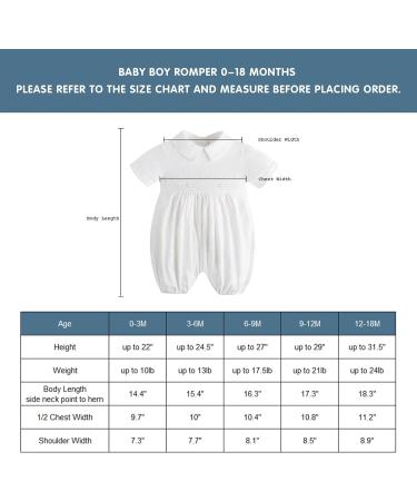 Boys White Baptism Outfit | Baby Boy Romper for Christening | Linen Jumpsuit 0-18 Months | 6-9 Months White-228 - Buy Online on GoSupps.com