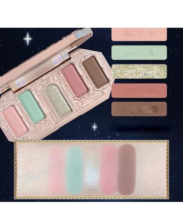 1 PC Huazhixiao Moonlight Mermaid Series 5 Colors Eyeshadow Palette - Multichrome Shimmer Matte Pearly Pigmented Shades - Buy Online on GoSupps.com