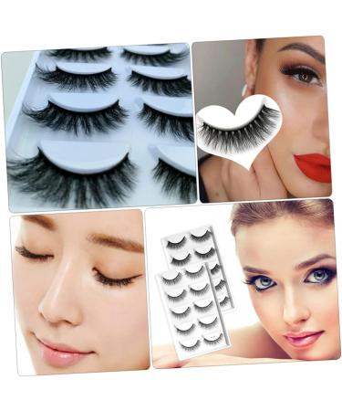 Beavorty False Eyelash 5 Pairs es false lashes fake makeup lashes self adhesive eyelashes natural look 3d false eyelashes lashes artificial eyelashes magnetic girl fiber - Buy Online on GoSupps.com
