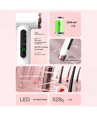 Cordless Portable Lightweight Hot Cold Blow 200W Hair Dryer for Dormitory Travel (US Plug) US Plug White - Buy Online on GoSupps.com