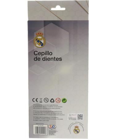 CyP Brands Real Madrid Toothbrush - Battery Operated Vibrating Oral Hygiene Brush | Official White Dental Care Product - Buy Online on GoSupps.com