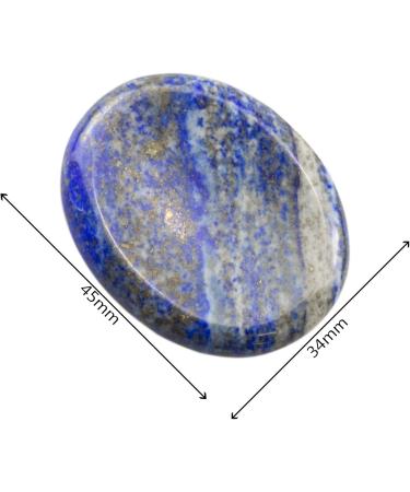 Buy Thumb Bag Palm Worries - Polished Lapis Lazuli Reiki Stone for Chakra Balancing & Crystal Therapy - 1.8 Inches - Buy Online on GoSupps.com