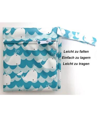 Trasun Waterproof Wet Bag Organizer for Toddlers | Diaper Pockets Naspocks | Washable Travel Gym Beach & Pool Bag (Blue) - Buy Online on GoSupps.com