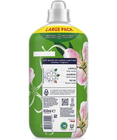 Comfort Creation Concentrated Fabric Conditioner with 100 Days of Long-Lasting Fragrance and Softness Intense Liquid Fabric Softener Apple Blossom 55 Washes 1.65L 4Pack - Buy Online on GoSupps.com