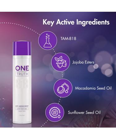 One Truth Anti-Aging Serum - Reverse Aging Brighten Skin Reduce Redness & Pigmentation | Telomerase Activating Gel for Face & Neck - Buy Online on GoSupps.com