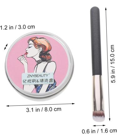 DRESSOOS makeup brush makeup foundation brush brush round head detergent cleaning pad marks Makeup Brush Cleaner Sponge Brush Sponge Mat Toolkit Removes Shadow Color Sponge - Buy Online on GoSupps.com