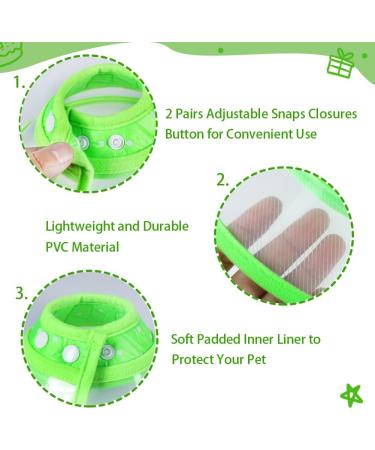 Vivifying Pet Neck Brace - Adjustable Lightweight Protective Collar for Puppies Small Dogs & Cats (11.9-14.4 cm Green-S) | International Shipping - Buy Online on GoSupps.com