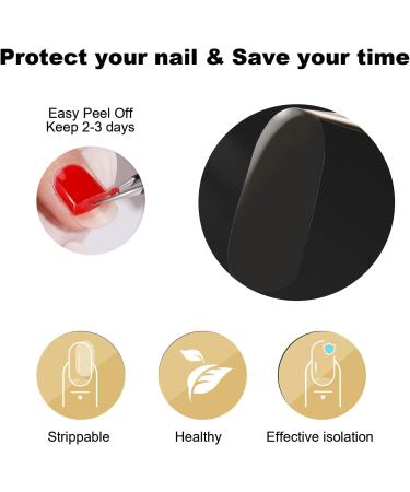 Nail Guard Nail Polish Protector No Affecting To Beauty Effective Isolation Long Lasting Easy To Remove for Nail Salon for Household - Buy Online on GoSupps.com
