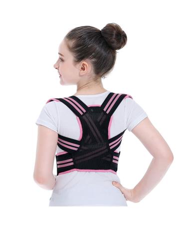 Kid Boy Girl Orthopedic Corset Spine Back Lumbar Shoulder Braces Health Adjustable Children Posture Corrector Back Support Belt (Color : Blue Size : Small) Pink X-Large