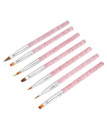 7pcs Nail Art Brush Set - Acrylic UV Gel Painting & Dotting Pens | Home Manicure Tools (Red) - International Shipping Available - Buy Online on GoSupps.com