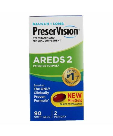 Bausch & Lomb PreserVision AREDS 2 Formula 90 Soft Gels- Packaging May Vary, 90 Count