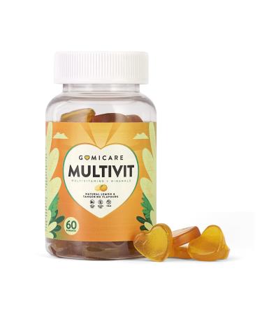 Gomicare - Multivitamin rubber - 14 vitamins minerals & supplements - folic acid vitamin D folic acid vitamin B12 A B6 C and E - 60 rubber - sugar -free - vegan - gluten and lactose -free multivitamine