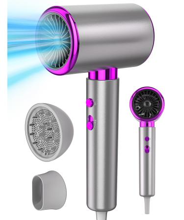 DMTIVMG hair dryer 2400W ions hair dryer thermostat travel made with cold/hot button 3 speeds and diffuser concentrator for hairdressing salon trip and at home