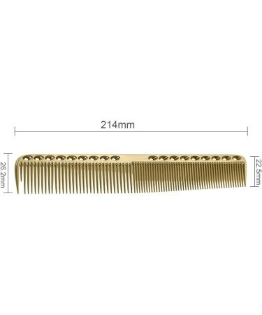 Petyoung Professional Hair Combs Aerospace Aviation Aluminum Metal Cutting Comb Salon Comb Hairdressing Comb Master Barber Comb for Cutting and Hair Styling Gold - Buy Online on GoSupps.com