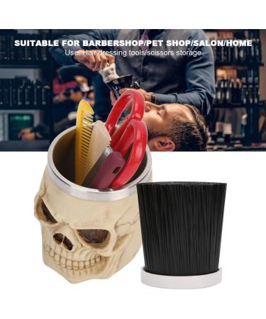 ZJchao Cool Retro Barber Shop Scissors Storage Rack Detachable Design for Storage Suitable for Various Tools 201 Stainless Steel + Resin Primitive Skull Color with Six Storage - Buy Online on GoSupps.com
