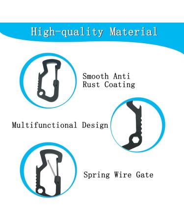 8 Pieces Carabiner Keychain Set | Paracord Lanyard for Survival Camping & Backpacking - Buy Online on GoSupps.com