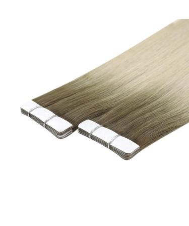 Youngsee Virgin Tape Extensions | Real Hair Balayage 45cm | Invisible Light Brown Ombre Blond | 5pcs 12.5g #9a/10/800 - Buy Online on GoSupps.com