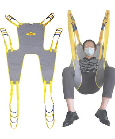 Patient Lifting Slings Toileting Full Body Mesh Heavy Duty Patient Lift Sling Divided Leg Shower Sling Full Body Sling Patient Lift Hoist for Lifting Elderly Aid Medium