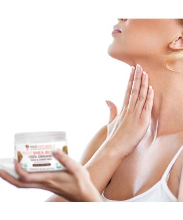 PraNaturals 100% Organic Shea Butter 300ml - Raw Unrefined A Grade African Ivory - All-Natural Body Butter for Skin, Face, and Hair - Buy Online on GoSupps.com