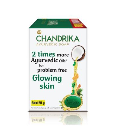 Chandrika Ayurvedic Soap 125g - Pack of 6 | Natural & Eco-Friendly International Shipping - Buy Online on GoSupps.com