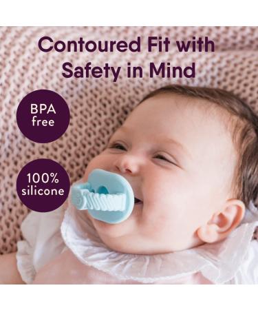 NatureBond Baby Silicone Pacifiers (2 Packs) + Pacifier Case | Soothie Pacifier 6-18 Months | Blue & Cream | BPA-Free Food Grade Silicone Binkies Baby Boy Pacifier Chupones para Bebes Ivory Cream and Bubble Blue 2 Coun... - Buy Online on GoSupps.com