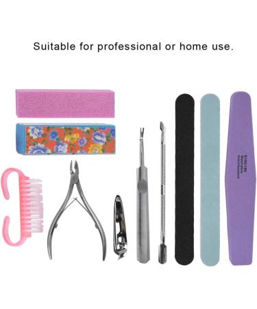 10-Piece Professional Nail Art Set | Manicure & Pedicure Tools | Nail Grinding Sponge & Buffer Files - Buy Online on GoSupps.com