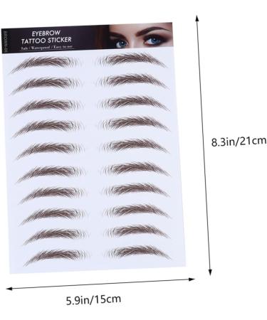Gogogmee 5pcs Eyebrow Stickers Brow Grooming Shaping Sticker Artificial Eyebrow 6d Transfer Stickers Hair 21x15cm Brown - Buy Online on GoSupps.com