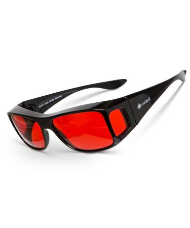 TrueDark Twilights Fitover Blue Light Blocking Glasses to Reduce Eye Strain and UV Glare for Better Sleep - Men & Women Computer Screen Gaming TV Phone - by Dave Asprey