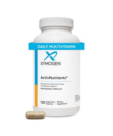XYMOGEN ActivNutrients with Iron and Copper - Multivitamin Multimineral for Wellness, Immune, Energy and Mood Support - Chelated Minerals + Active B Vitamins with Folate (120 Capsules) 120 Count (Pack of 1)