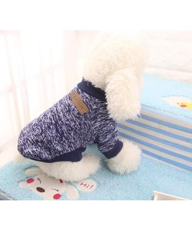XXL Navy Blue Pet Dog Cat Sweater - Warm Fleece Coat for Puppies & Cats | Cozy Winter Clothes - Buy Online on GoSupps.com