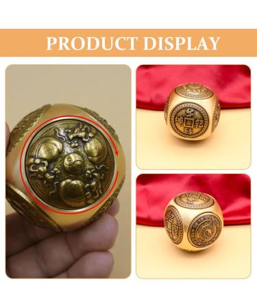 Patkaw 2-Piece Antique Chinese Baoding Balls - Brass Stress Relief & Massage Exercise Balls for Seniors - Buy Online on GoSupps.com